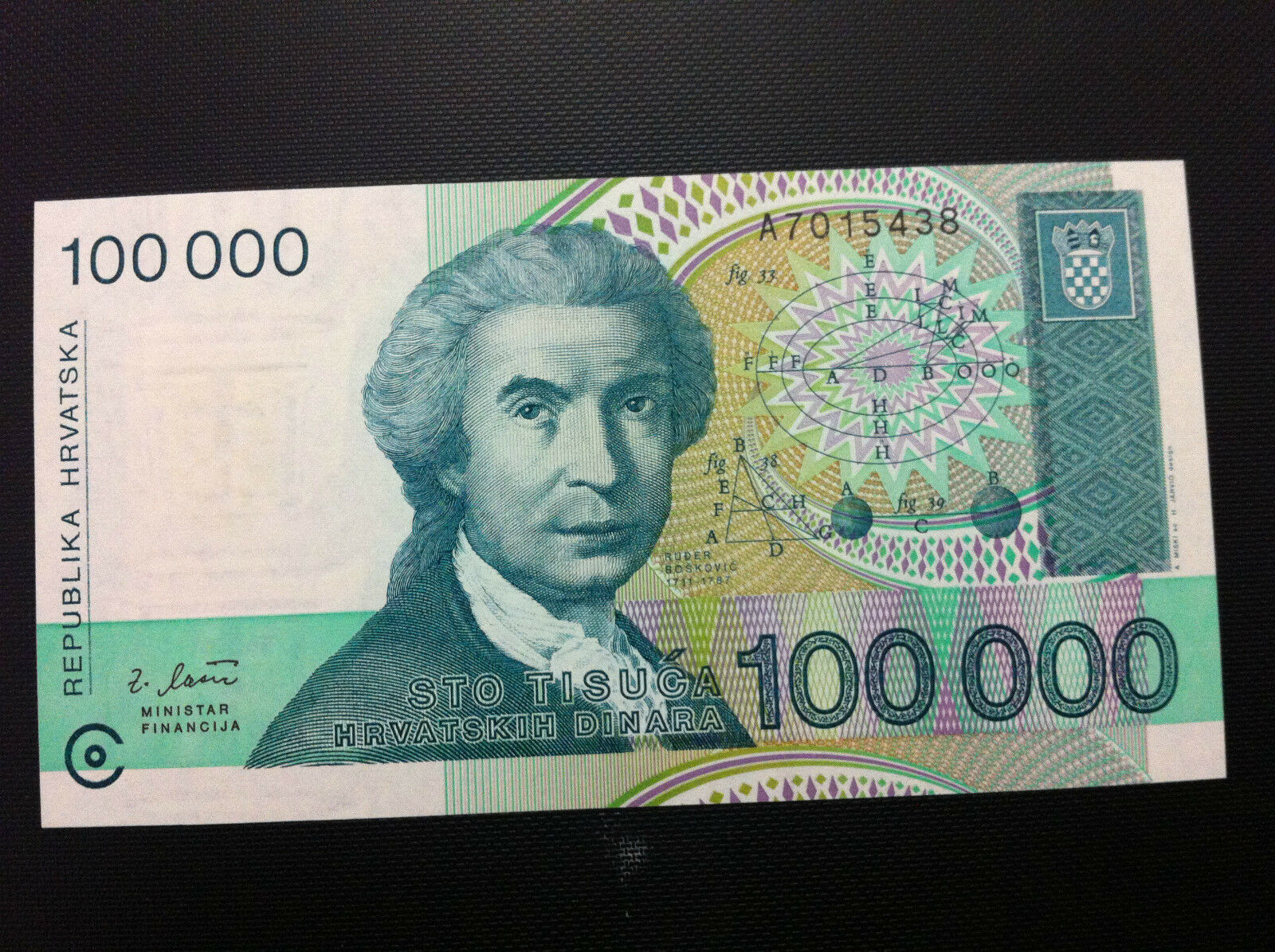 Croatia Banknotes- 100000 Dinara 1993+ Gratis 3 Banknotes Croatia !!!