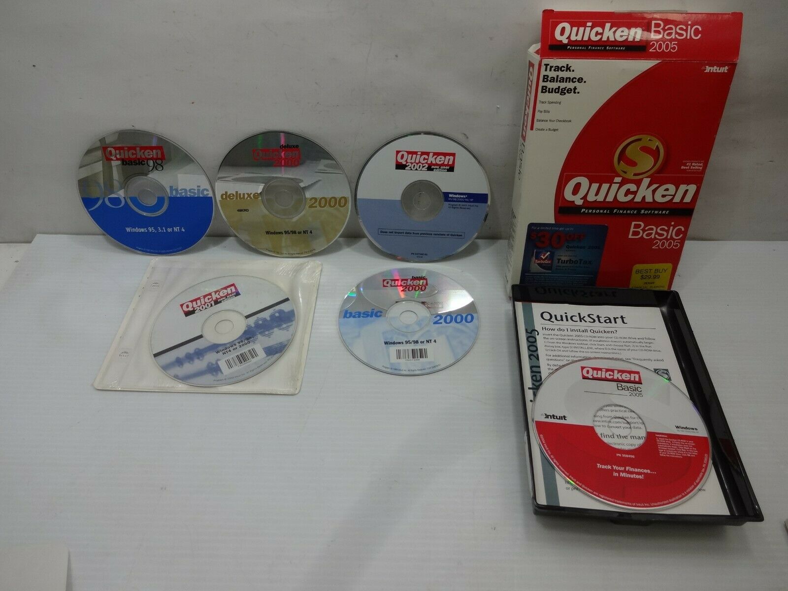 Quicken New User 2001 2002 Basic 1998 2000 2005 And Deluxe 2000