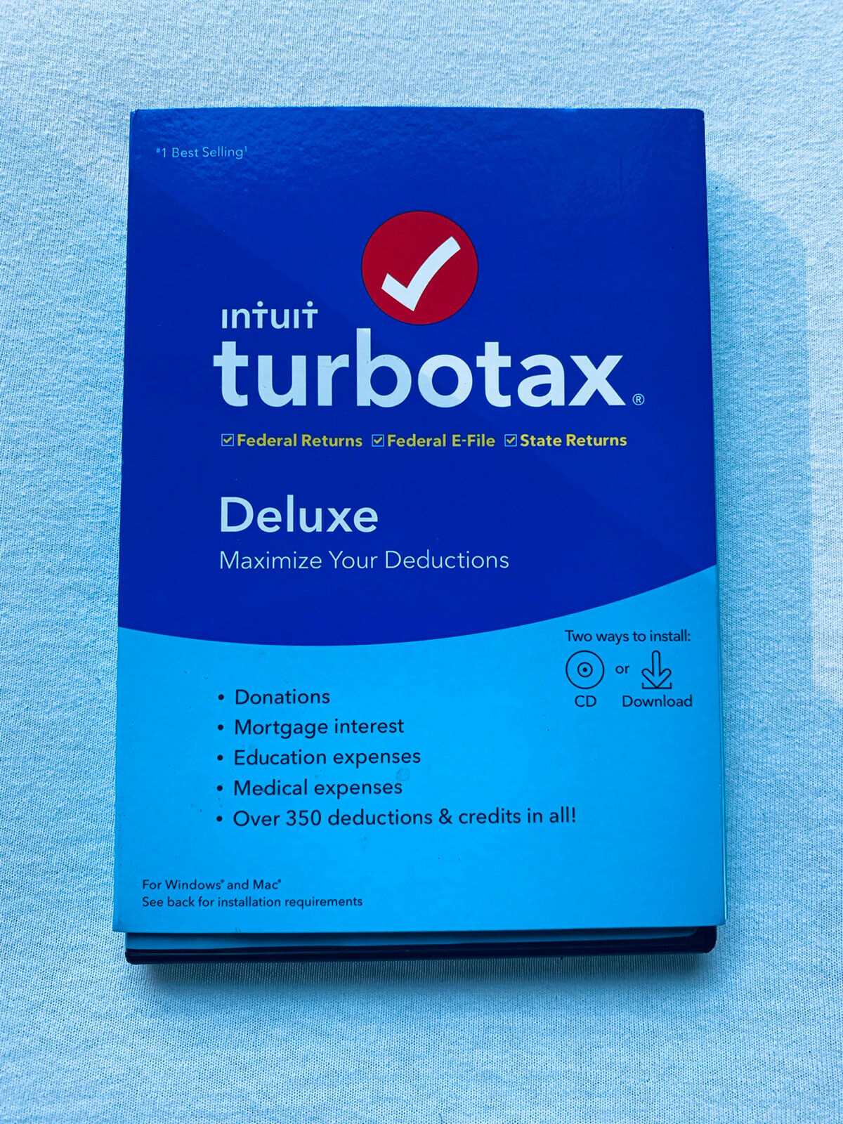 Intuit Turbotax Deluxe 2019 Federal + State - Pc/mac - W. Official Access Code