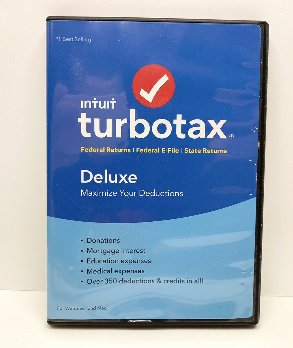 2018 Intuit Turbotax Deluxe Federal State E-file Mac Windows Tested Euc
